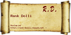 Renk Dolli névjegykártya